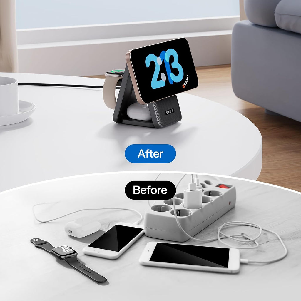 2026 Traveling Wireless Fast Charging Station Magnetic 3 in 1 Charger