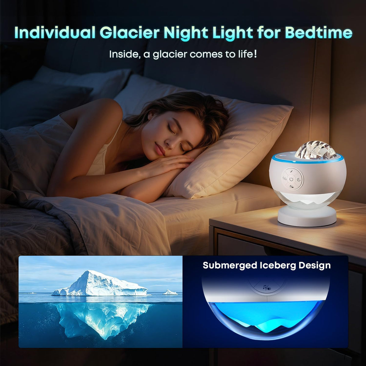 Northern Lights Projector Galaxy Projector with 300+ Light Effects Sound Machine, LED Star Projector Aurora Light, Remote Control, 15 White Noises Bluetooth Speaker Birthday Gifts for Kids Room Decor
