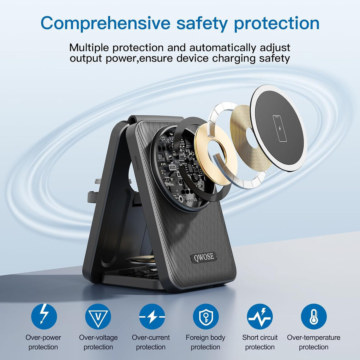 2026 Traveling Wireless Fast Charging Station Magnetic 3 in 1 Charger
